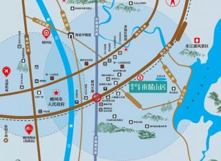 郴州-苏仙区雅居乐合景南麓山居为您提供该项目区位图欣赏