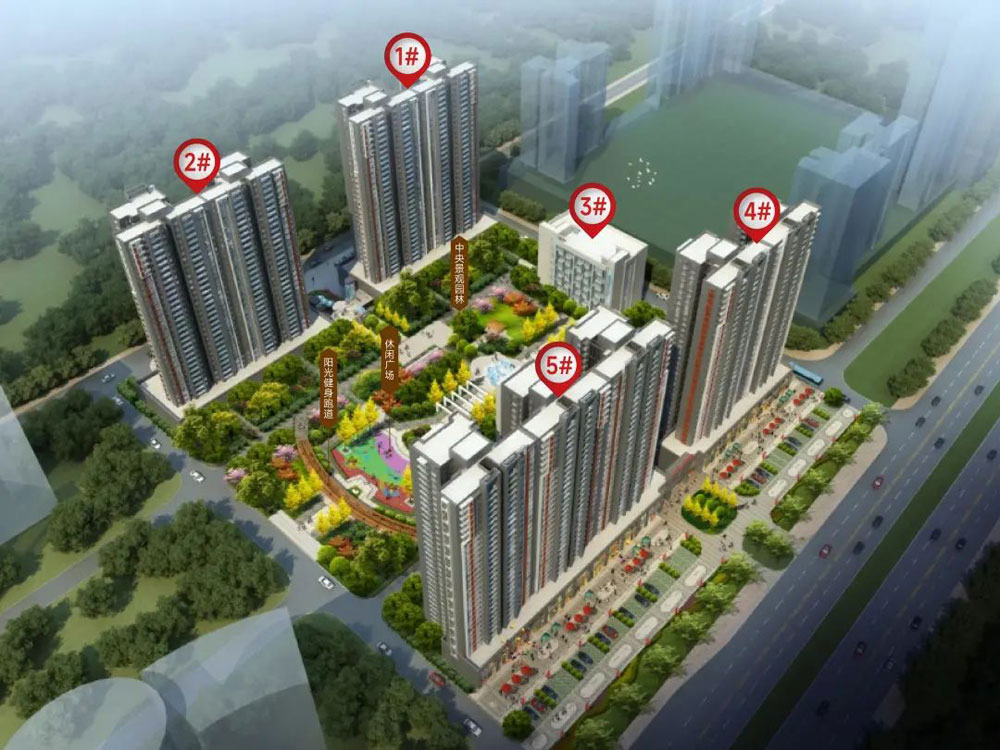 东升丹桂园项目位于郴州市郴州大道郴州科技工业园正门